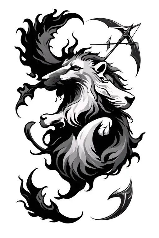 Leo And Sagittarius Signs With Fire