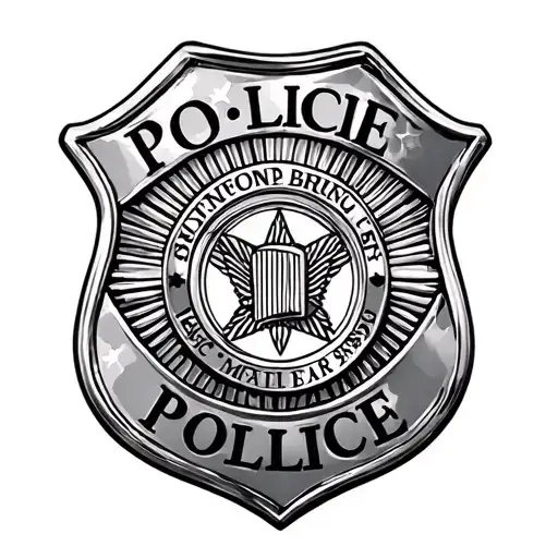 Police Badge Pretty Anime Girl