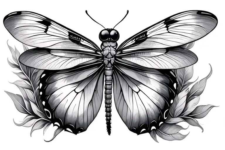 Feather Dragonfly Butterfly