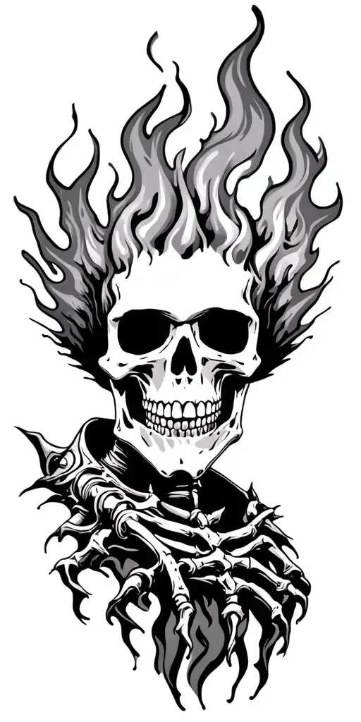 Skeleton King On Fire