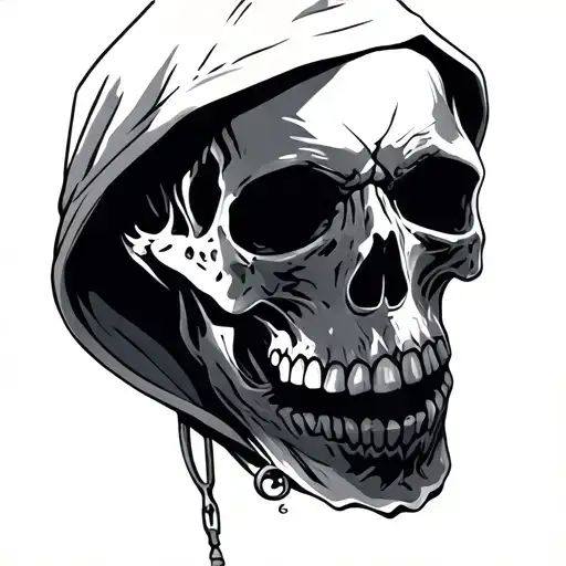 Basic Skull In Hoodie