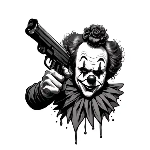 Clown With Gun