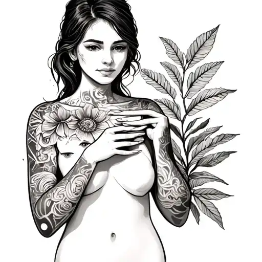 A Women Holding Her Little Self Growth