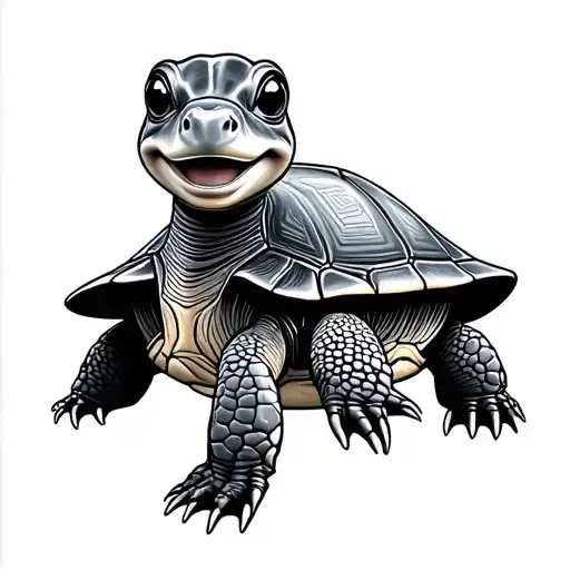 Turtle Toddler Smiling