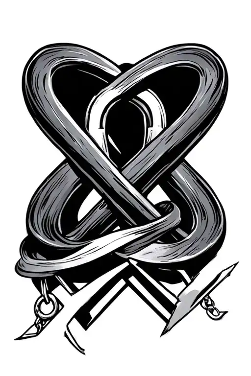Infinity Symbol With Lock Attached Around The Vii