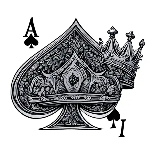 Ace Of Spades With Crown
