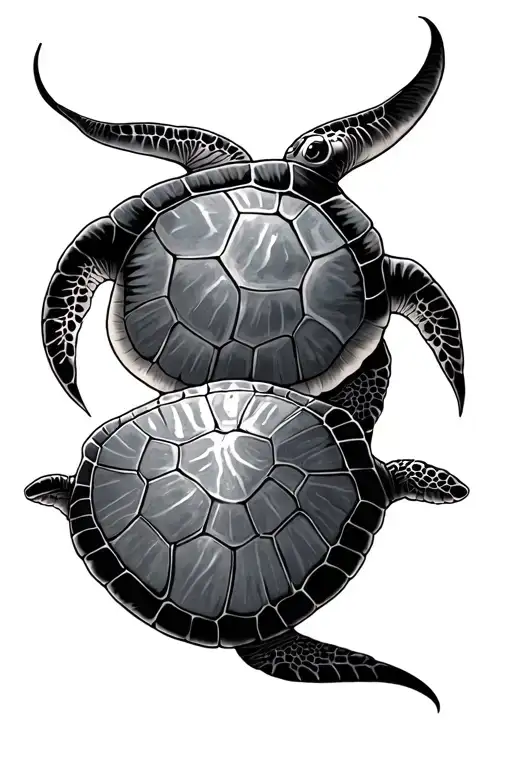 Stingray And Sea Turtle