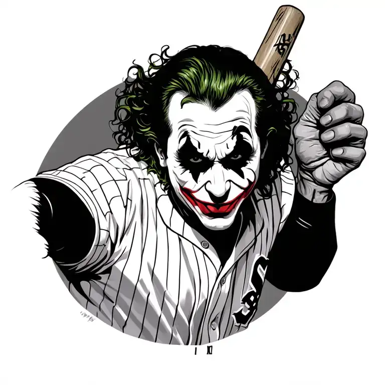 Joker Wearing A Chicago White Sox Baseball Jersey