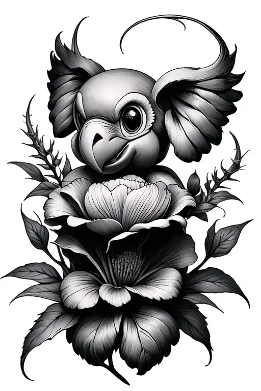 Kaws Flower No Color And Thorns