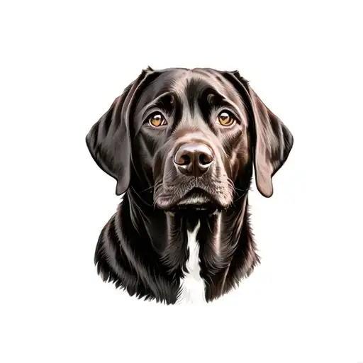 Chocolate Lab Dog Portrait