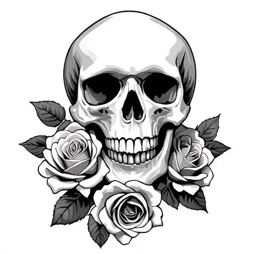 Skull And Roses Growing
