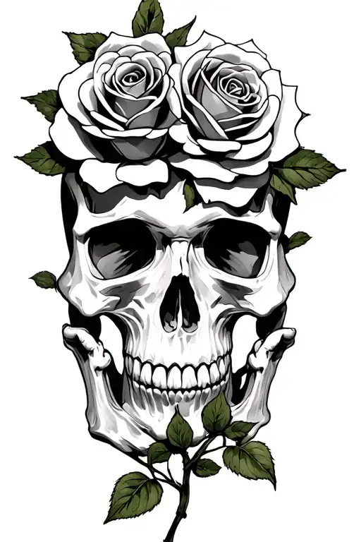 See No Evil Hear No Evil See No Evil Skull Roses Growing