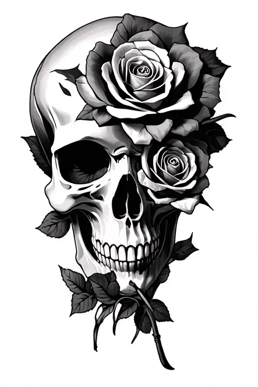 1 Skull Roses Covering Eyes 1 Skull Roses Covering Ears 1 Skull Roses Covering Mouth