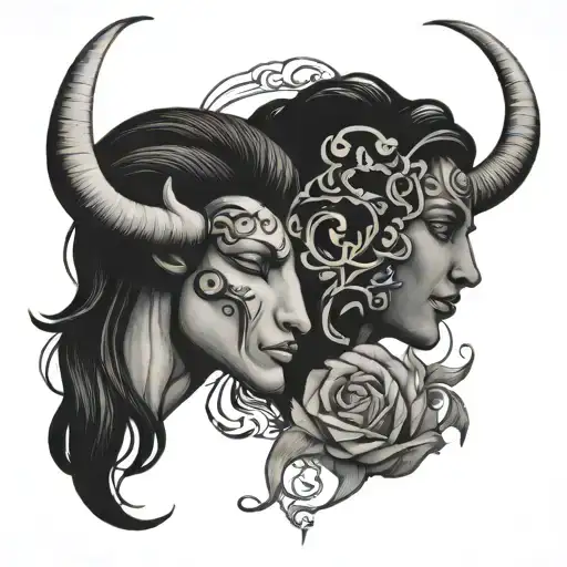 Gemini And Taurus Zodiac Sign Intertwined