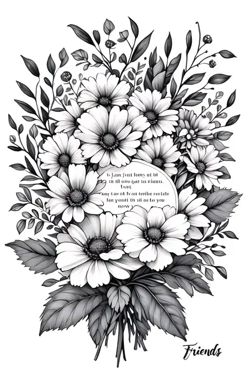 Birth Flower Bouquet For Jan Feb Jun Nov With A Scripture About Friends Simple