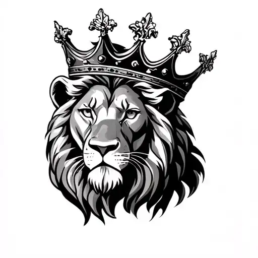 Lion Wearing A Crown