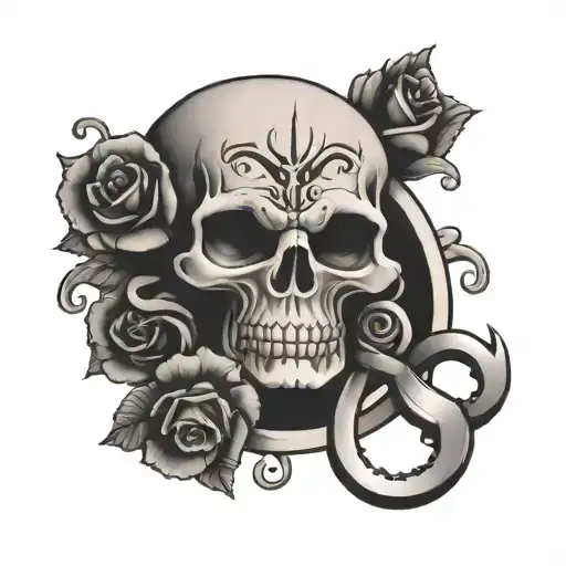 Skull Brass Knuckles Rose Turtle