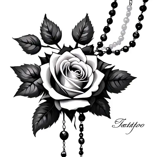 Roses And Rosary Beads