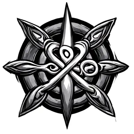 Triskelion Symbol Incorporating Symbols