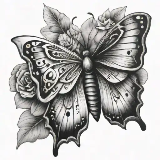 Half Butterfly Half Moth