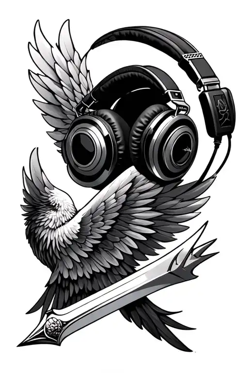 Spear And Headphone Wing Made