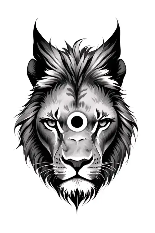 Lion And Sharingan Eyes