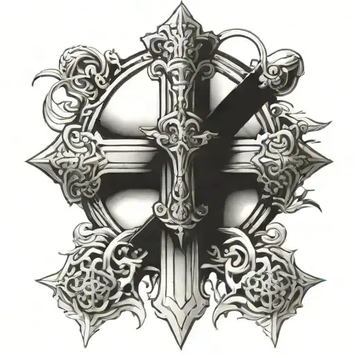 Cross With A Sword In The Cross