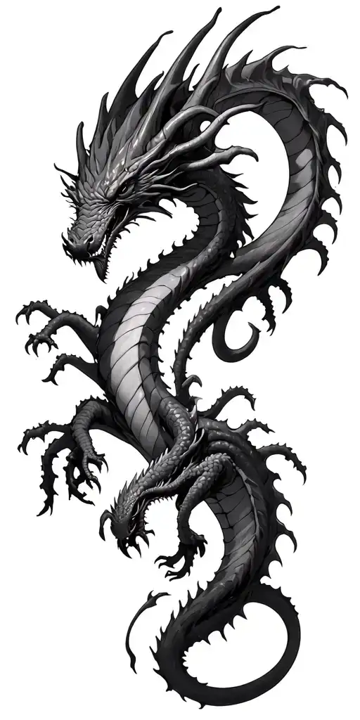 Dragon Cthulhu Fighting Each Other