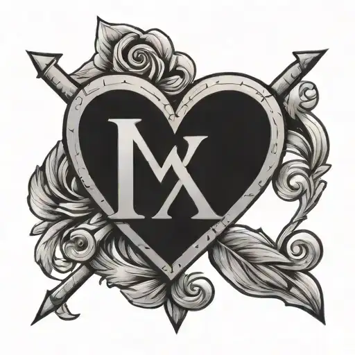 Roman Numerals 4 With Heart