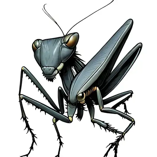 Praying Mantis Baby To Adult Life Cycle Also Representing Grandmas Spirit