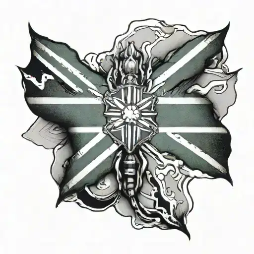 South African Flag Intertwined