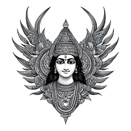 Gods Plan Hindu God Symbol Incorporating Elements