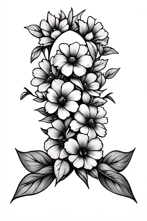 Flowers In The Shape Of Neda Symbol