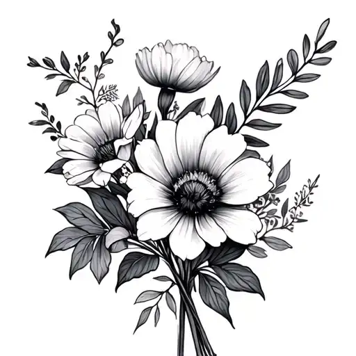 Birth Flower April And August Birth Flower Bouquet