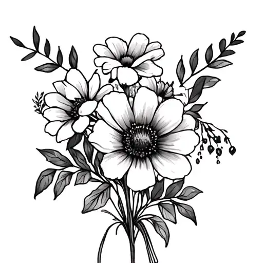 Birth Flower April And August Birth Flower Bouquet