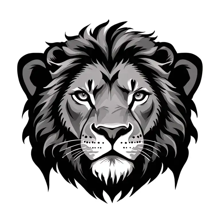 Lion Face With Scar Lion Face