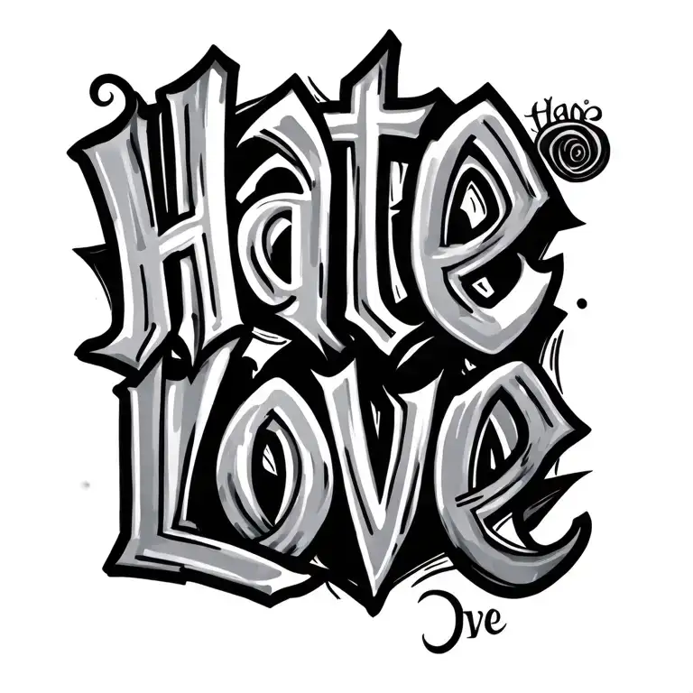 Hate Love Inscription
