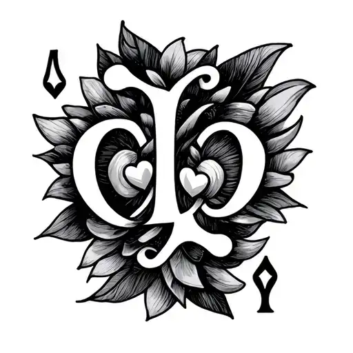 Simple Cl With Hearts Playing Card