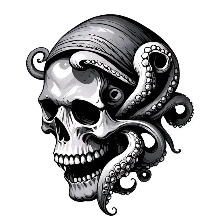 Octopus Wrapped Skull
