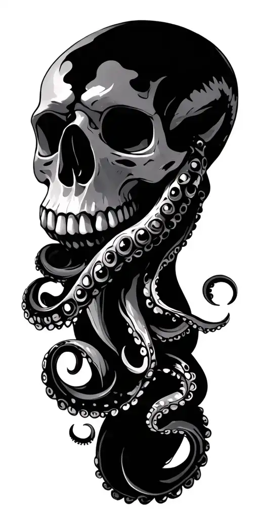 Octopus Wrapped Skull