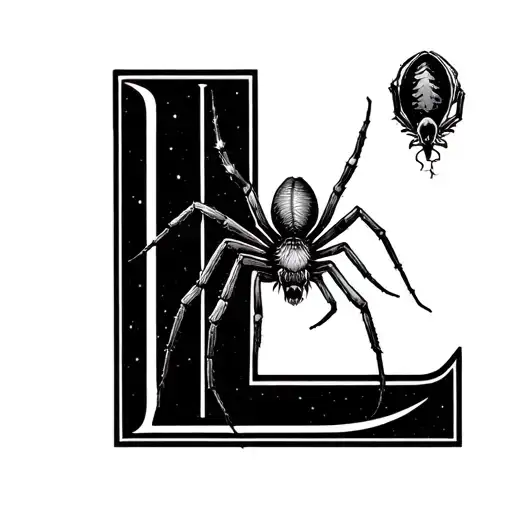 Spider On Letter L
