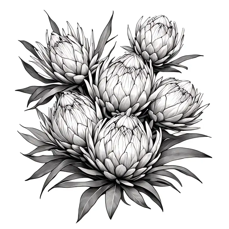 Australian Bush With Proteas Incorporating Honeycomb