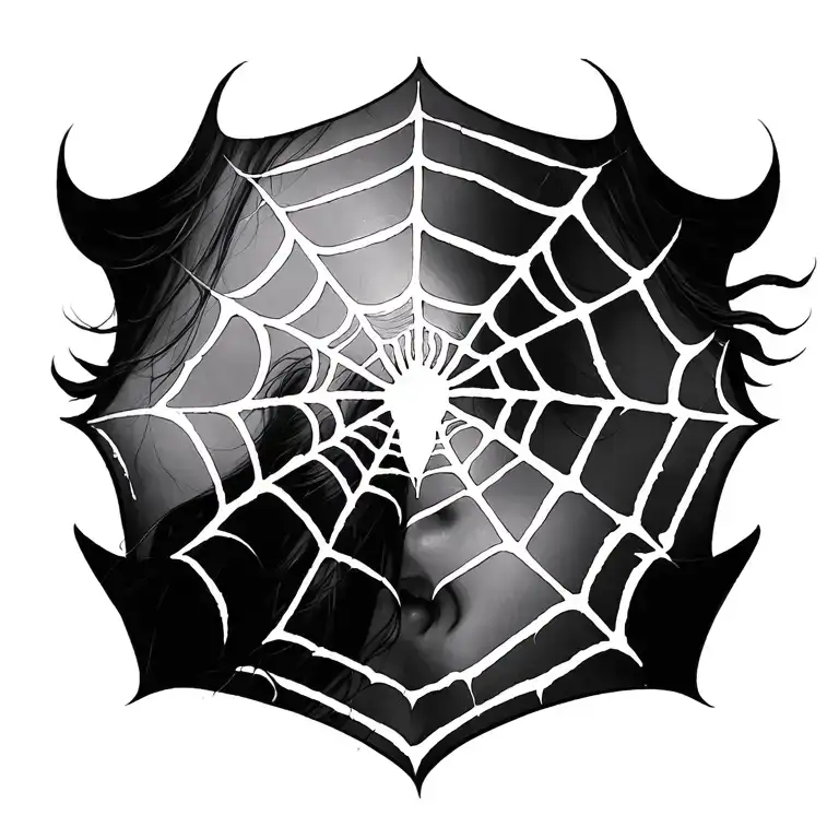Spider Web Coming From Behind The Ear