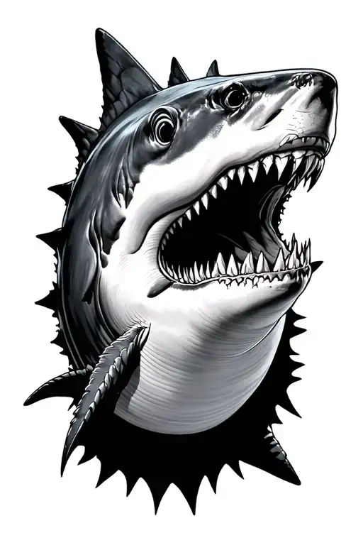 Sawtooth Shark From Above