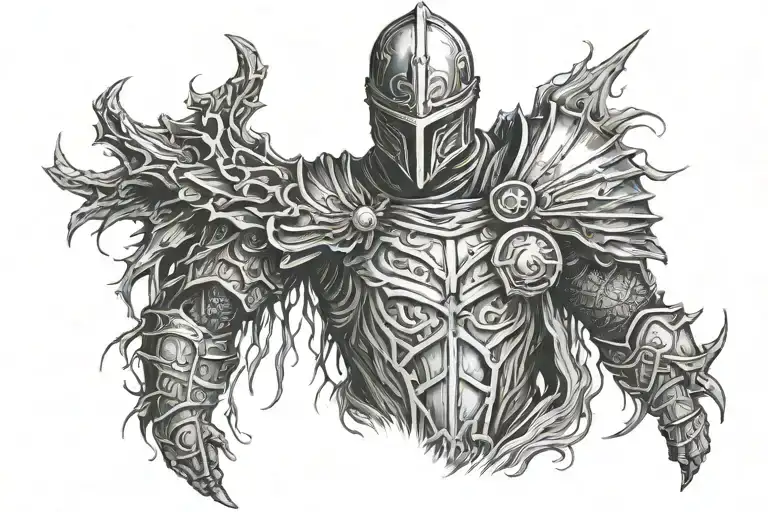 Dark Souls Chest Tattoo Design