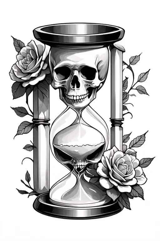 Hourglass And Skulls