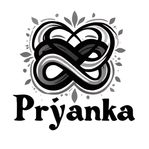 Priyanka Name With Infinity Symbol Merging
