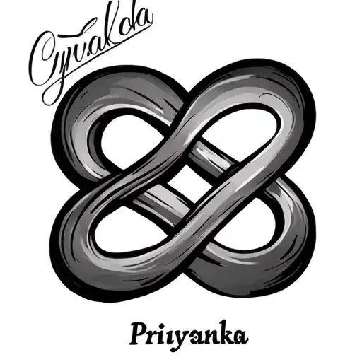 Priyanka Name With Infinity Symbol Integrated