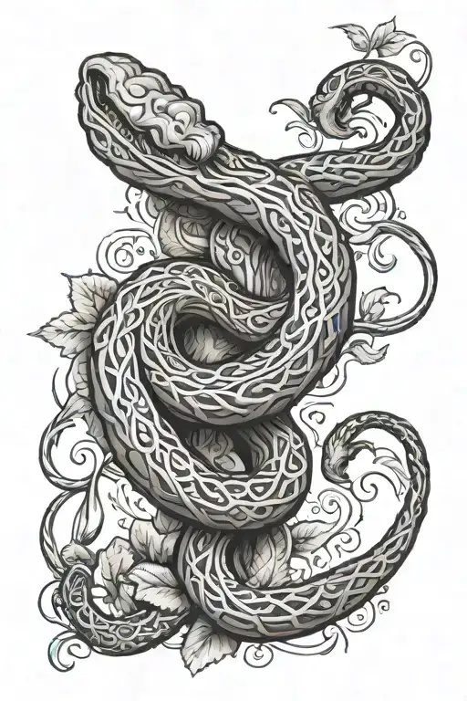 A Long Nake Around A Little Apple Representing Truth