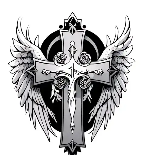 Religious Cross With Angle